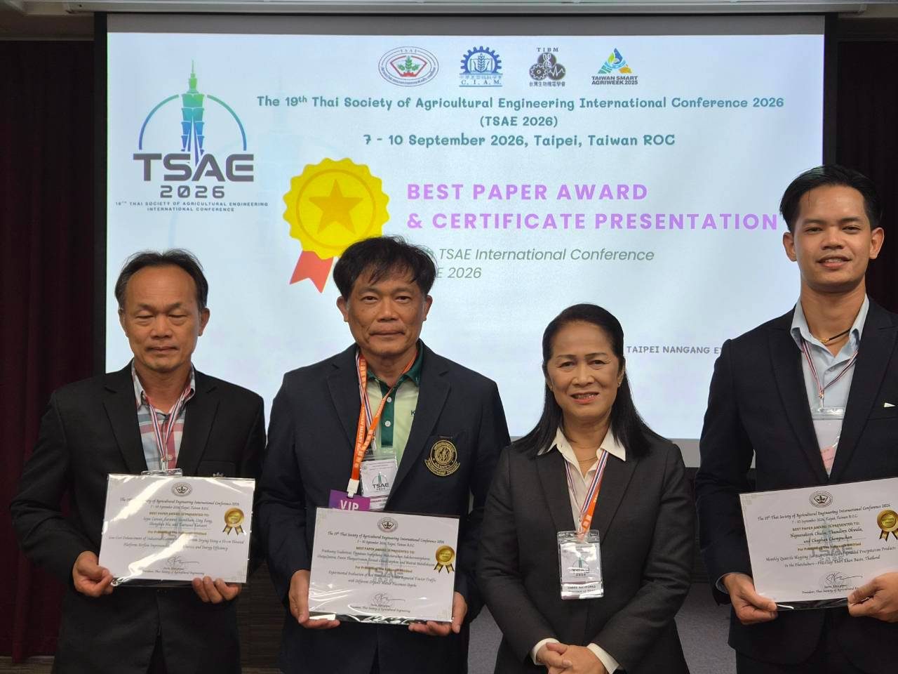 ภาพรวมพิธีมอบรางวัลในการประชุม TSAE 2026